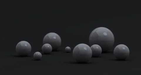 Abstract 3D Render of Spheres 스톡 일러스트