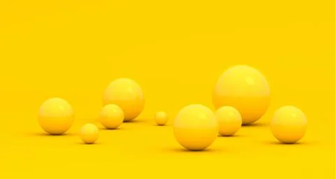 Abstract 3D Render of Spheres Stock Illustration