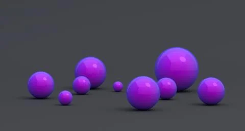 Abstract 3D Render of Spheres Illustrazione stock