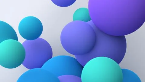 Abstract 3D Render of Spheres Stock-Illustration