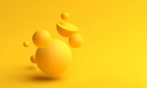 Abstract 3D Render of Spheres Illustrazione stock