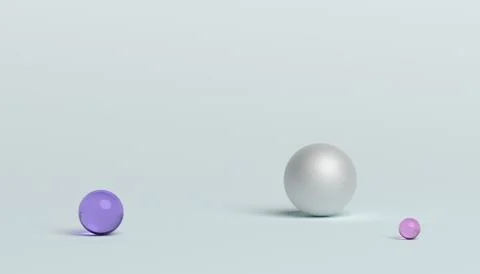 Abstract 3D Render of Spheres Illustrazione stock
