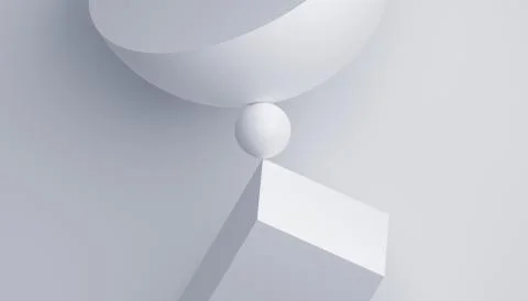 Abstract 3D Render of Spheres Illustrazione stock