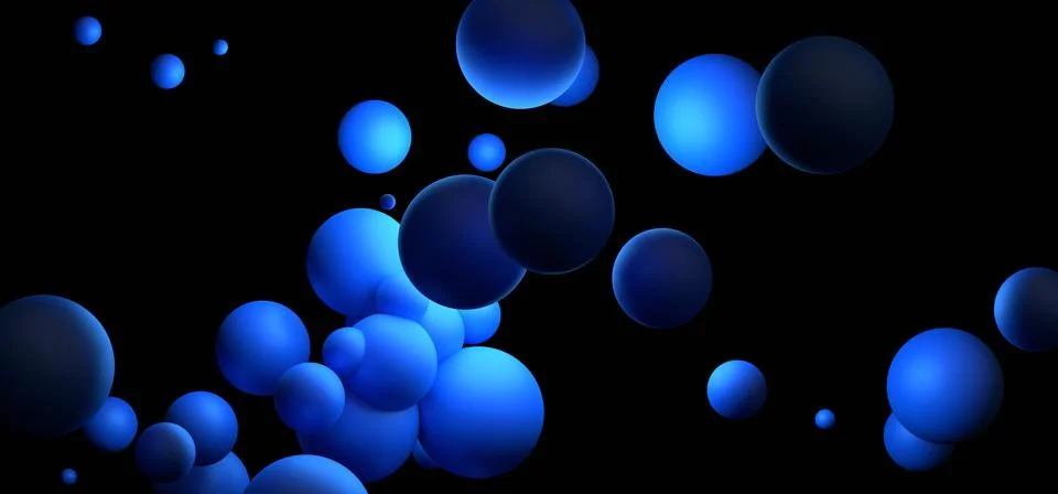Abstract 3D Render of Spheres Illustrazione stock