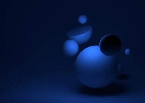Abstract 3D Render of Spheres Illustrazione stock