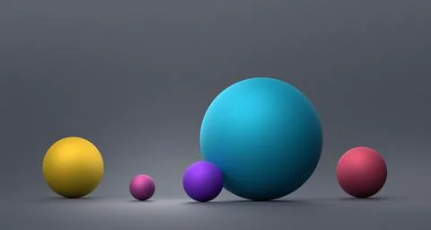 Abstract 3D Render of Spheres Illustrazione stock