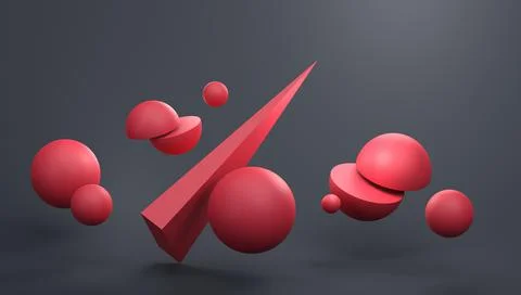 Abstract 3D Render of Spheres Stock-Illustration