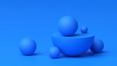 Abstract 3D Render of Spheres Stock-Illustration