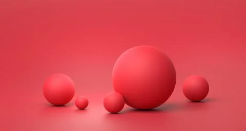 Abstract 3D Render of Spheres Illustrazione stock