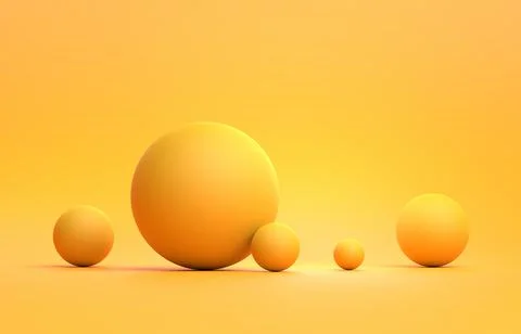 Abstract 3D Render of Spheres Stock-Illustration