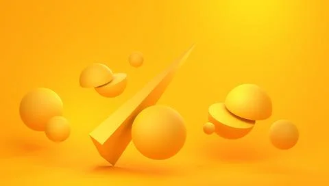 Abstract 3D Render of Spheres Stock-Illustration