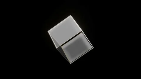 Abstract 3d render structure with glass and golden elements. Simple 3d motion Stock Footage 214020171