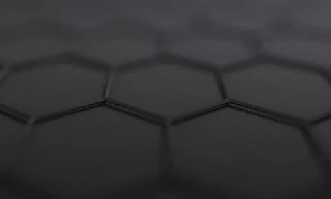 Abstract 3D Render of Surface with Hexagons Illustrazione stock