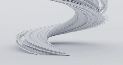 Abstract 3D Render of a Twisted lines Illustrazione stock