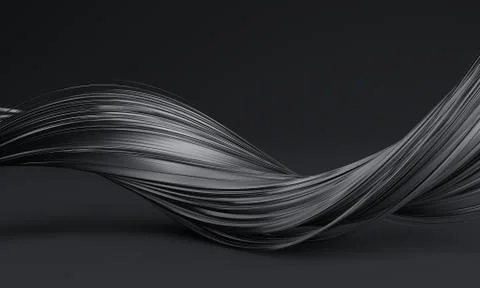 Abstract 3D Render of a Twisted lines Illustrazione stock