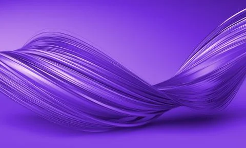 Abstract 3D Render of a Twisted lines Illustrazione stock