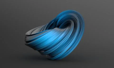 Abstract 3D Render of Twisted Shape Illustrazione stock