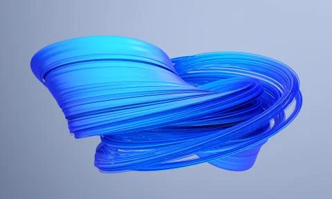 Abstract 3D Render of Twisted Shape Illustrazione stock