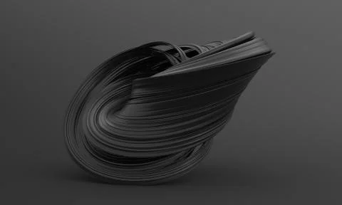 Abstract 3D Render of Twisted Shape Illustrazione stock