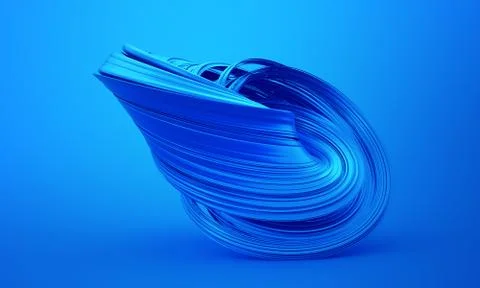 Abstract 3D Render of Twisted Shape Stock-Illustration