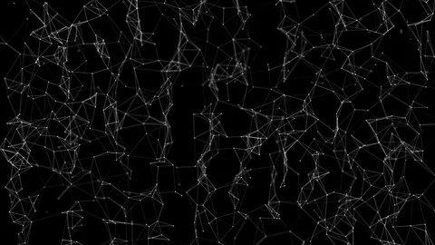 Abstract 3d render video of plexus structure and lot of little particles Video stock 112833689