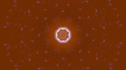 Abstract 3D render of virus cell or germs microorganisms under microscope over Illustrazione stock