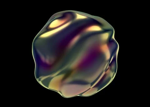 Abstract 3D Render of Wavy Shape Stock-Illustration