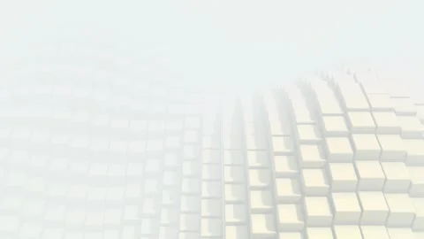 Abstract 3d render of white geometric cubes moving in an undulating wave pattern Stock Footage 336918609