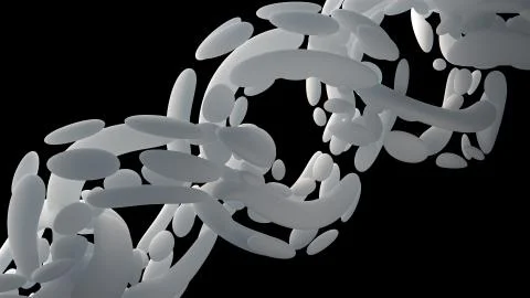 Abstract 3d rendered form. Complex deform structure. Twisted organic form. Stock Illustration