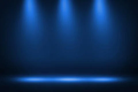 Abstract 3D Rendered Stage with Spot lights and free space Stock Illustration