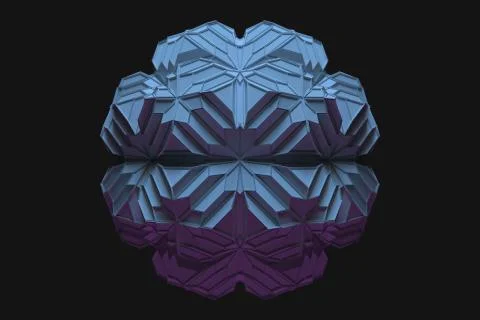 Abstract 3d rendering background. Deformed mesh. Fractal like surface. Stock Illustration