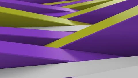 Abstract 3d rendering background made of randomly rotated rectangles with dif Stock Illustration