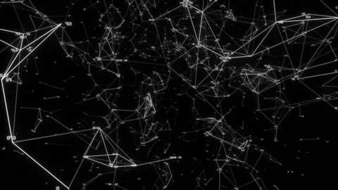 Abstract 3d rendering background. Polygonal form with bright dots. Plexus Stock Footage 98373342