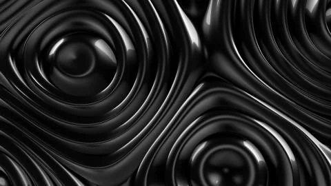 Abstract 3d rendering black smooth surface modern background Illustrazione stock