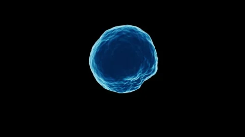 Abstract 3D rendering of blue liquid water sphere undulating loop Stock Footage 340243088