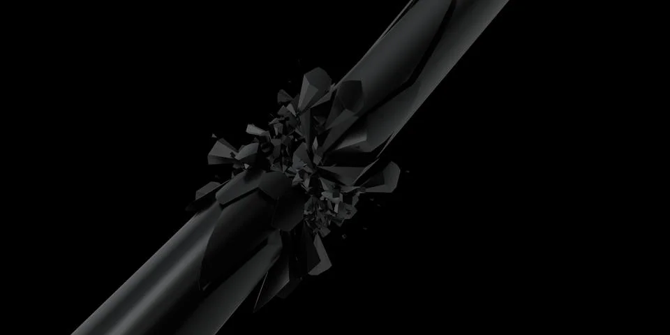 Abstract 3D Rendering of Broken Shape Illustrazione stock