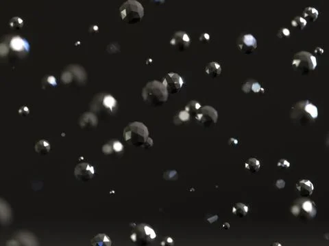 Abstract 3d rendering of chaotic low poly particles Stock Photos