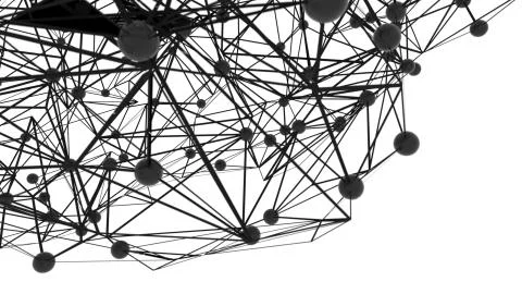 Abstract 3d rendering of chaotic structure Stock Illustration