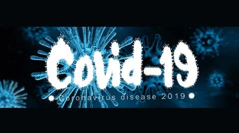 Abstract 3d rendering cinematic view illustration of covid 19 coronavirus ins Stock Illustration