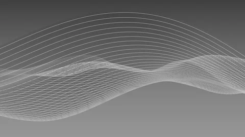Abstract 3D rendering of clean white architectural wireframe wave loop Stock Footage 340232391