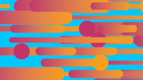 Abstract 3d rendering of colored geometric shapes loop animation pattern. 4k UHD Stock Footage 129549650