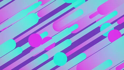 Abstract 3d rendering of colored geometric shapes loop animation pattern. 4k UHD Stock Footage 129549723