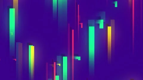 Abstract 3d rendering of colored geometric shapes loop animation pattern. 4k UHD Stock Footage 132263501