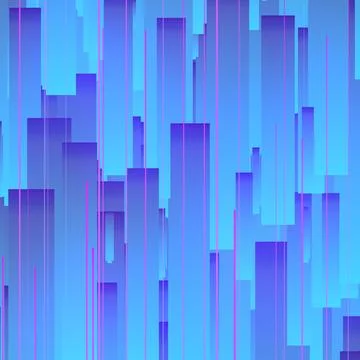 Abstract 3d rendering of colored geometric shapes. Computer generated pattern Stock Illustration