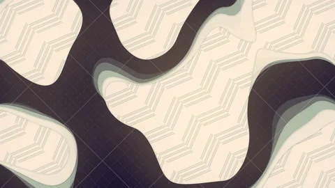 Abstract 3d rendering colorfull wavy geometric lines. Loop animation. 4K, UHD Stock Footage 119983354