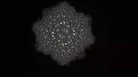 Abstract 3D Rendering of a Complex Molecular Structure. Stock Footage 333931519