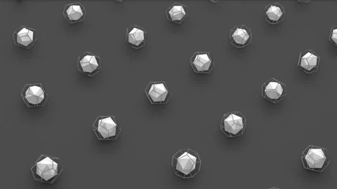 Abstract 3d rendering of complex shapes with random rotating effect Stock Footage 239443414