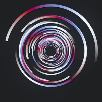 Abstract 3d rendering composition of multicolored circles. Geometric pattern Illustrazione stock
