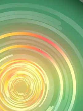 Abstract 3d rendering composition of multicolored circles. Geometric pattern Stock Illustration