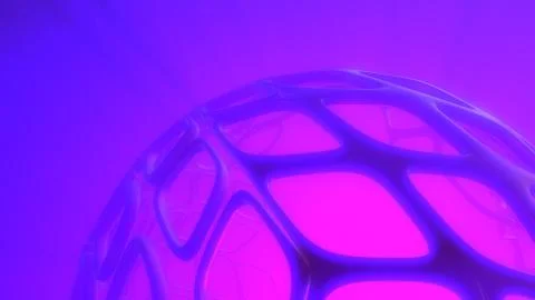 Abstract 3d rendering concept of high poly sphere with chaotic mesh grid Illustrazione stock